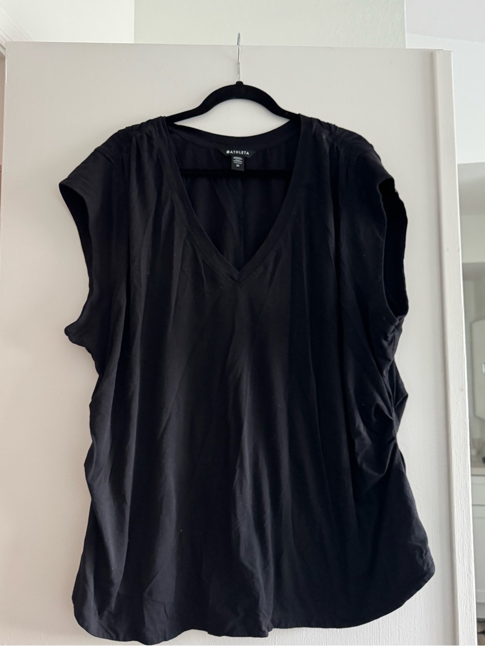 Athleta Black V-Neck Tank Top